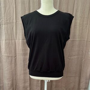 Bobi Black Sleeveless Muscle Tee Relaxed Fit